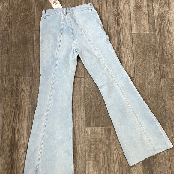 Sincerely Jules Light Blue High Rise Flare Jeans - Picture 5 of 8